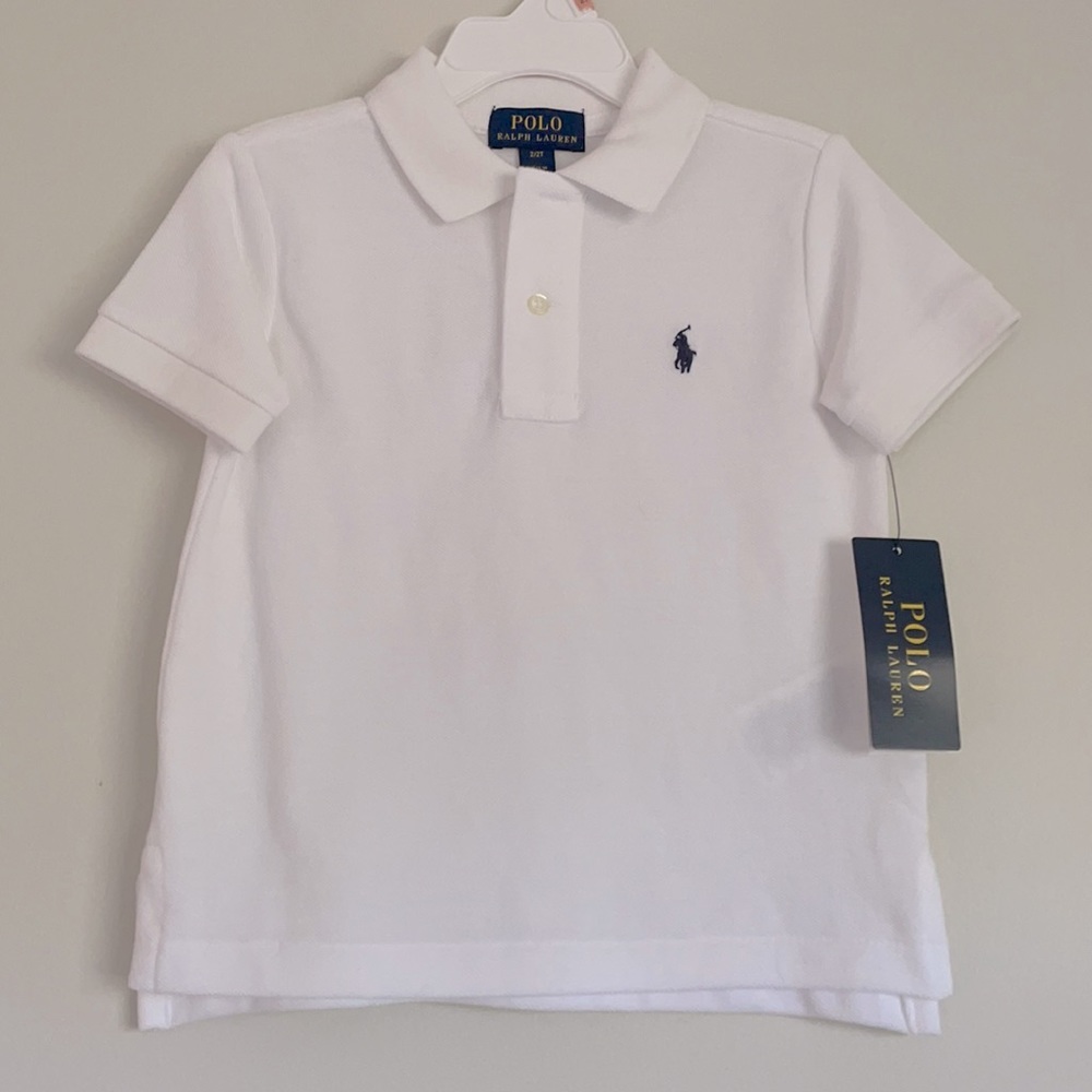 Boys 2T White Polo Shirt NWT